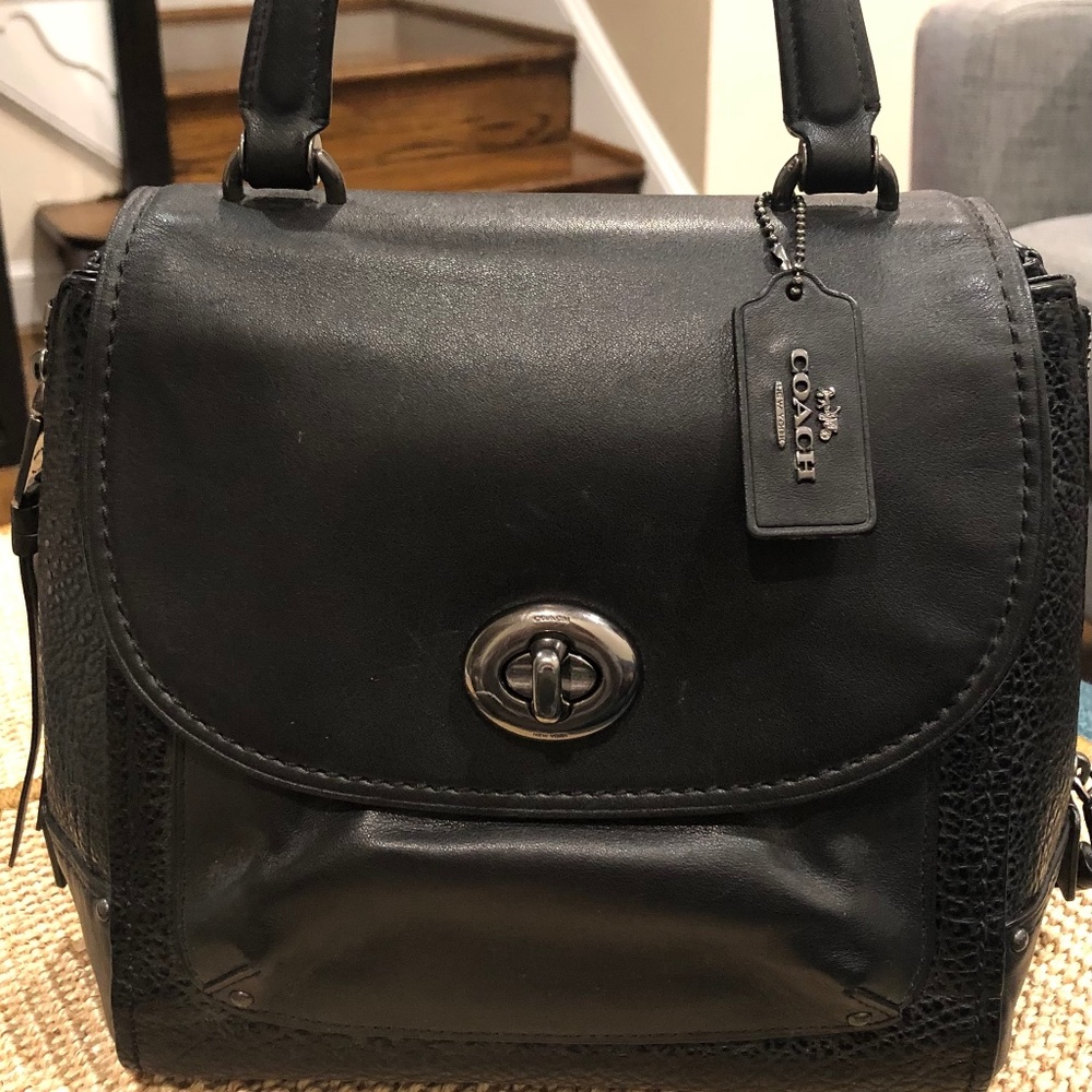 Authentic Coach Women's Mixed Materials Faye Backpack/Crossbody/Handheld